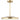 Wyatt 16 inch round LED pendant light, natural brass finish, lit in a dining room