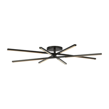 Cityscape Grande flush mount, bronze finish, modern geometric LED ceiling light for dining room.