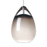 Visual Comfort Modern Alina Monopoint Pendant, dimmable LED, teardrop design, smoke glass, bathroom vanity light.
