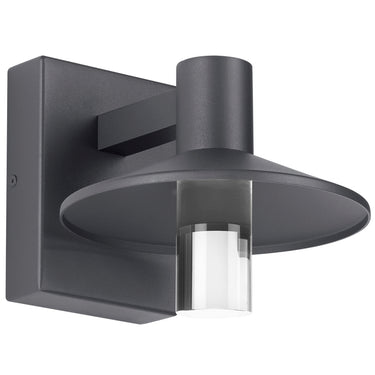 Visual Comfort Ash 8-inch outdoor wall sconce in charcoal finish - 700OWASHH - front view.