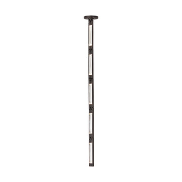Sean Lavin Catena 26" architectural LED pendant for commercial reception with bronze accent.