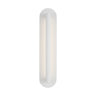 Wall sconce with soft white finish and integrated LED for modern residential or commercial interiors