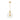 14.8 inch Fues LED hanging light with Italian clear glass and warm brass finish