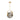 Hanging brass pendant light with integrated LED and artisan clear glass shade
