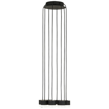 Visual Comfort Modern Gable Chandelier – 8-Light LED Fixture with Adjustable Cables and Crystal Diffusers for Contemporary Ceiling Lighting
