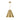 Brass finish LED pendant light with conical shade, ideal for upscale kitchens, bedrooms, and reception areas