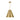 Brass finish LED pendant light with conical shade, ideal for upscale kitchens, bedrooms, and reception areas