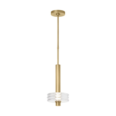 Luxury 8-Inch LED Pendant Light – Laurel Glass & Brass Fixture by Kelly Wearstler