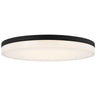 Wyatt 16 inch round flush mount ceiling light, nightshade black finish, diffused LED glow.