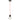 Visual Comfort Kira Pendant, black metal finish, sloped ceiling installation, orange cord.