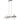 Brass linear chandelier with opal glass globes, 56-inch long fixture for home or commercial spaces