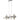 Modern linear chandelier with smoke glass orbs and nickel frame, 56-inch fixture for dining or living rooms