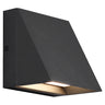 Black Pitch Architectural Outdoor LED Wall Light by Visual Comfort for Residential and Commercial Exteriors