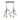 Clear glass orb chandelier in nightshade black, perfect for upscale dining or living room spaces