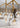 Branch Style Double Chandelier with Clear Glass and Brass for Contemporary Dining Areas