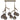 Visual Comfort Aged Brass Chandelier with Hand-Blown Smoke Glass Orbs