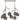 Double chandelier with satin nickel arms and smoke glass orbs for transitional home lighting