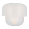 Small Bolete Accent Lamp, Contemporary Organic Shape for Desk or Shel, Cream Glass