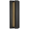 Windfall 16 inch black outdoor LED wall sconce, vertical mount, for home entryway lighting