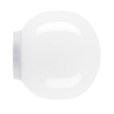 Volum Wall Light by Lodes with hand-blown glossy white glass diffuser