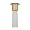 Volver Flush Mount Small LED brass and glass ceiling light by Visual Comfort for modern bedrooms
