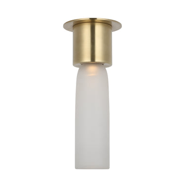 Volver Flush Mount Small LED brass and glass ceiling light by Visual Comfort for modern bedrooms