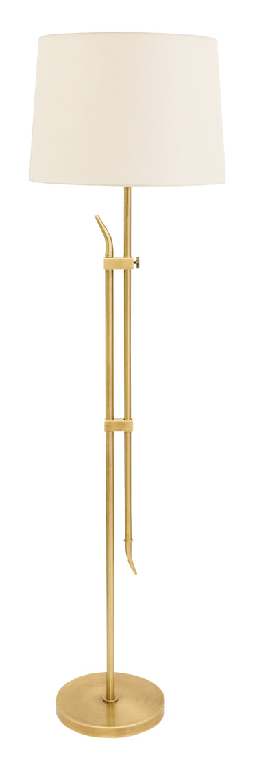 House of Troy 61" Windsor Adjustable Floor Lamps in Antique Brass