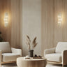 Finesse Decor Aluminum and Glass Wall Lamp Satin Nickel