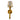 House of Troy Single brushed brass sconce with crackle glass shade