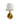 House of Troy Single brushed brass sconce with curved arm and white swirl glass