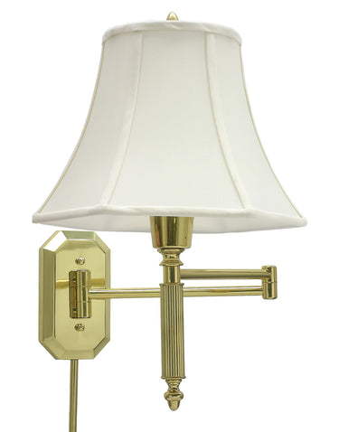 House of Troy Wall Swing Arm Lamp in Polished Brass