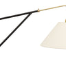 House of Troy Wall Swing Arm in Antique Brass with Black Accents