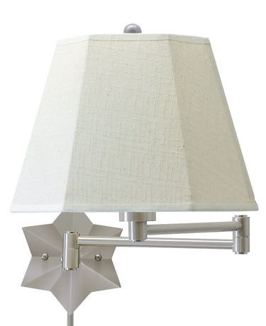 House of Troy Wall Swing Arm Lamp in Antique Silver