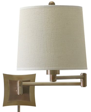 House of Troy Wall Swing Arm Lamp in Antique Brass