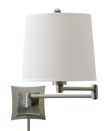 House of Troy Wall Swing Arm Lamp in Antique Silver