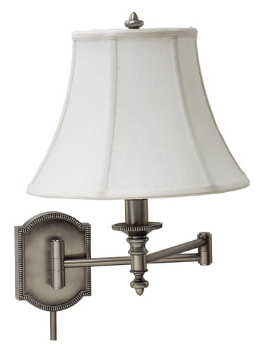 House of Troy Wall Swing Arm Lamp in Antique Silver