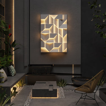 Finesse Decor Wall Decor Metal Frame Matte White