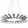 36” Modern Wedge LED Pendant Light for Homes and Commercial Spaces in Polished Chrome
