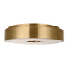 Wyllis 12" Hand Rubbed Antique Brass LED flush mount with alabaster, ideal for modern homes.