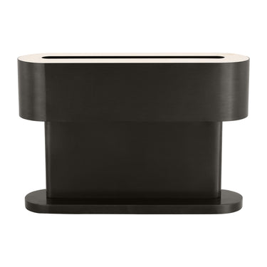 Wyllis Small Table Lamp Dark Bronze finish, natural alabaster diffuser, modern design