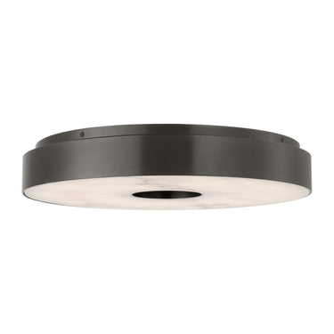 Wyllis 18" Bronze Alabaster LED Flush Mount for modern residential spaces.