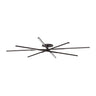 60 inch wide bronze geometric LED flush mount ceiling light, crystal accents.