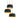 Koncept Yurei Circular 3 Pendant Light Matte Black 14" Metal Shade Matte Black Gold Interior