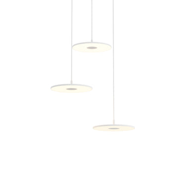 Koncept Yurei Circular 3 Pendant Light Matte White No Lamp Shade