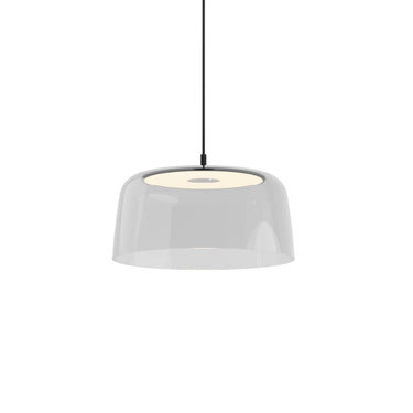 Koncept Yurei Pendant Light Matte Black 14" Acrylic Shade Clear