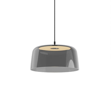 Koncept Yurei Pendant Light Matte Black 14" Acrylic Shade Dark Gray