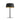 Black table lamp with a gold interior on a white background