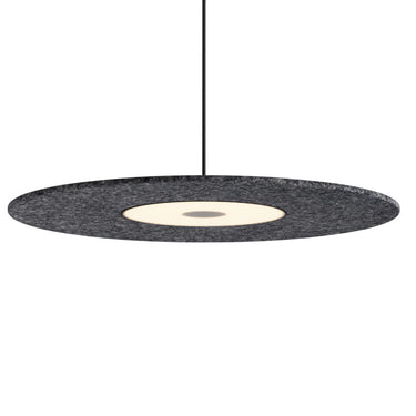 Yurei acoustic panel LED pendant light in matte white by Koncept