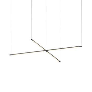koncept zbar cross led pendant matte black architectural lighting fixture