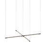 Z-Bar Cross Pendant LED ceiling light with four adjustable rotating bars